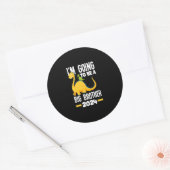 Ik word een grote broer 2024 dinosaurus dino ronde sticker (Envelop)
