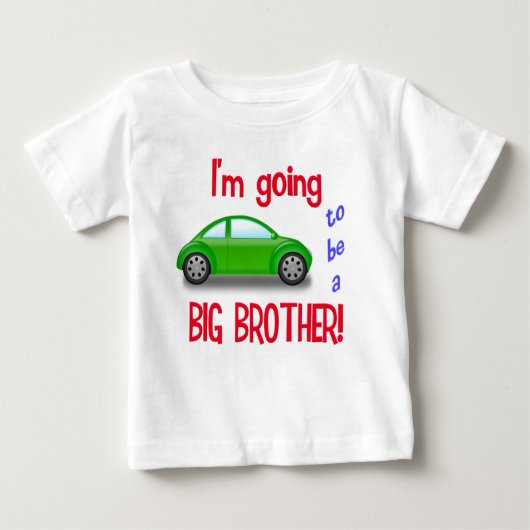 Ik word een grote broer auto T-shirt (Voorkant)