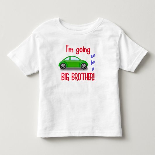 Ik word een grote broer auto T-shirt (Voorkant)
