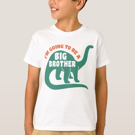 Ik word een grote broer Dinosaur T-shirt (Voorkant)
