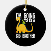 Ik word een grote broer dinosaurus keramisch ornament (Voorkant)