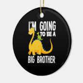 Ik word een grote broer dinosaurus keramisch ornament (Links)