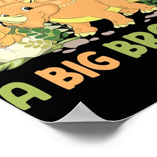 Ik word een grote broer dinosaurus poster (Hoek)