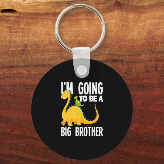 Ik word een grote broer dinosaurus sleutelhanger (Achterkant)