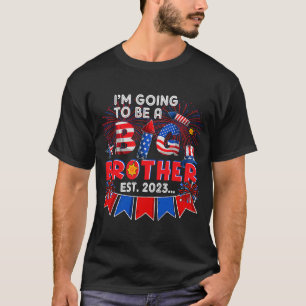 Ik word een grote broer Est 2023 Fireworks P T-shirt