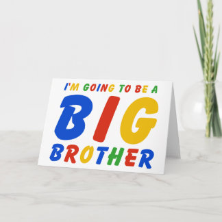 Ik word een grote broer feestdagen kaart