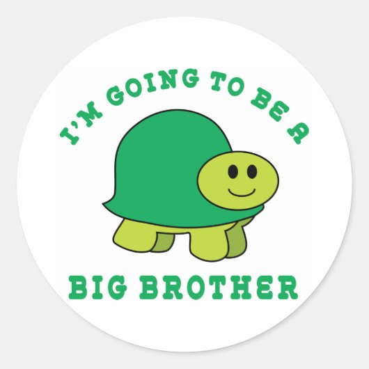 Ik word een grote broer ronde sticker (Voorkant)