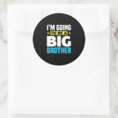 Ik word een grote broer ronde sticker (Tas)
