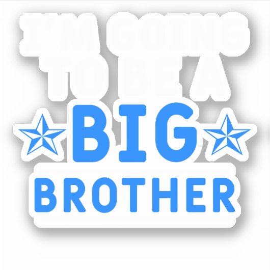 Ik word een grote broer sticker (Voorkant)