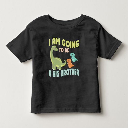 Ik word een grote broer van Twins Dinosaur Kinder Shirts (Voorkant)