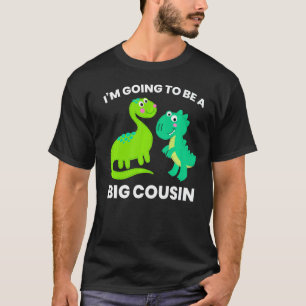 Ik word een grote neef dinosaurus voor kinderen t-shirt