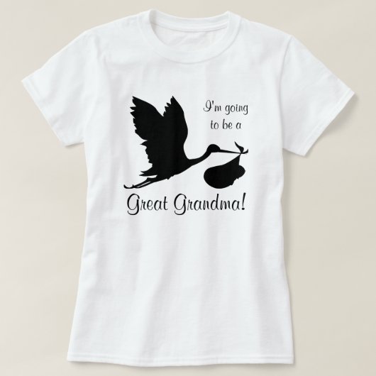 Ik word een grote opa Black Stork T-shirt (Design voorkant)