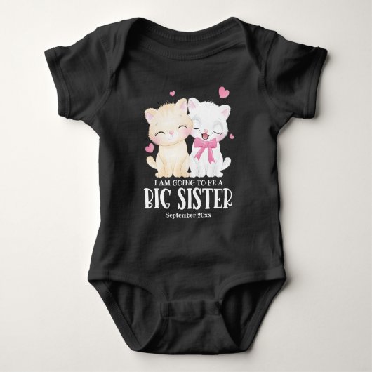 Ik word een grote zus baby aankondiging romper (Voorkant)
