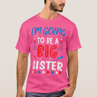 Ik Word Een Grote Zus Geslacht Onthulling Vuurwerk T-shirt