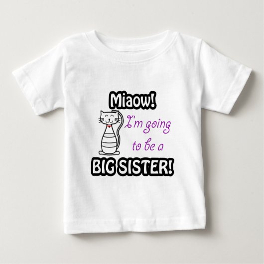 Ik word een grote zus kat T-shirt (Voorkant)