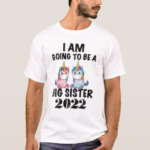 Ik word een grote zuster 2022 Unicorn T-shirt