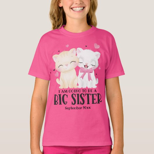 Ik word een grote zuster-Baby-aankondiging T-shirt (Voorkant)