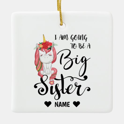 Ik word een grote zuster keramisch ornament (Voorkant)