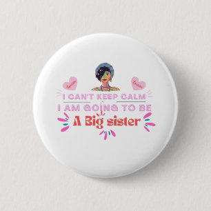 Ik word een grote zuster, ontwerp van Roka000 Ronde Button 5,7 Cm