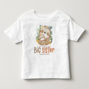 Ik word een grote zuster Sloth-aankondiging Kinder Shirts
