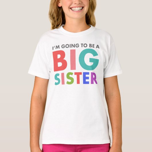 Ik word een grote zuster t-shirt (Voorkant)