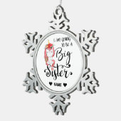 Ik word een grote zuster tin sneeuwvlok ornament (Rechts)