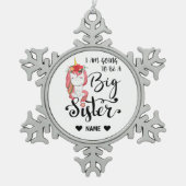 Ik word een grote zuster tin sneeuwvlok ornament (Voorkant)