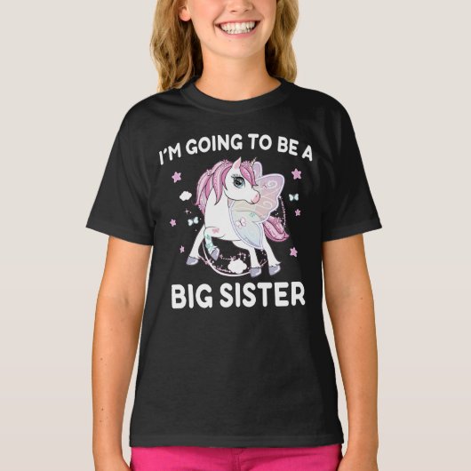Ik word een grote zuster Unicorn T-shirt (Voorkant)