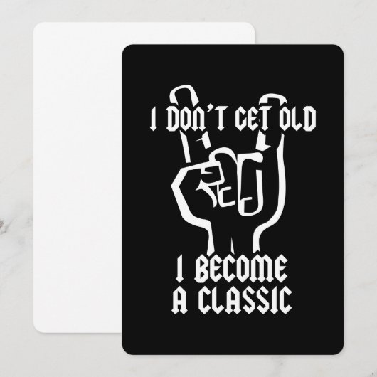 Ik word een klassieker kaart (Voorkant / Achterkant)