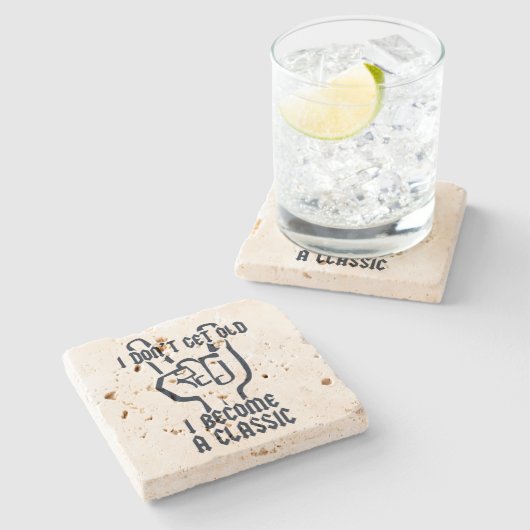 Ik word een klassieker stenen onderzetter (Zijkant)