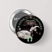 Ik word een oma Ultrasound Afbeelding Button (Voorkant /achterkant)