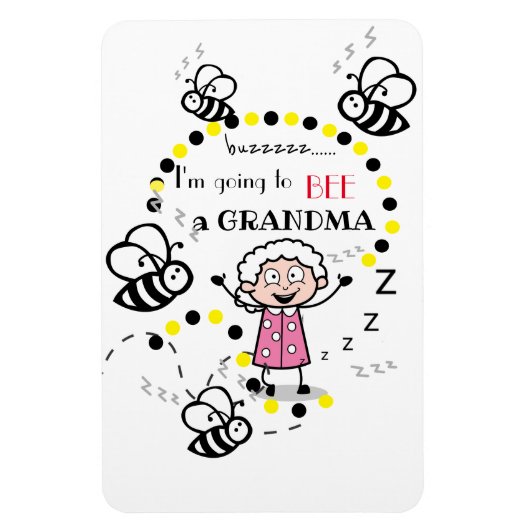 Ik word een oma White Background Magneet (Verticaal)