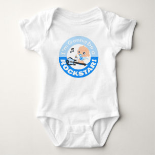 Ik word een Rockstar Blue Baby Creeper Romper