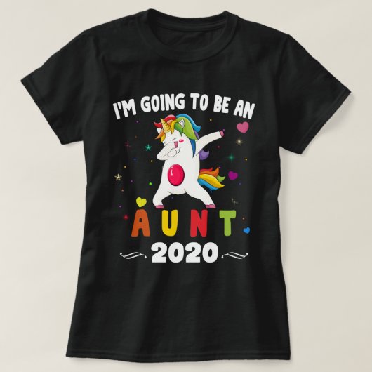 ik word een tante 2020 t-shirt (Design voorkant)