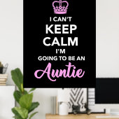 Ik word een tante poster (Thuiskantoor)