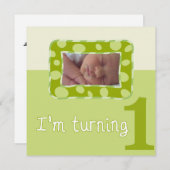 Ik word een uitnodiging van de Birthday Party (Voorkant / Achterkant)