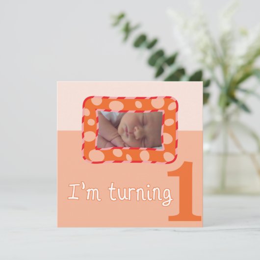 Ik word een uitnodiging van de Birthday Party (Staand voorkant)