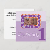 Ik word een uitnodiging van de Birthday Party (Voorkant / Achterkant)