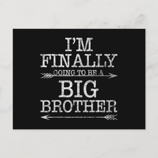 Ik word eindelijk een grote broer briefkaart (Voorkant)