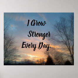 IK WORD ELKE DAG STERKER MOTIVATIE POSTER