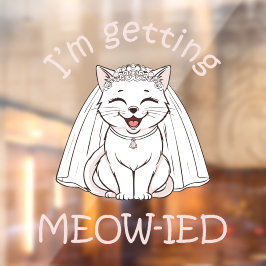Ik word ge-meow-d! raamsticker