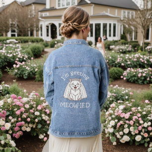 Ik word ge-meow-ied! denim jacket