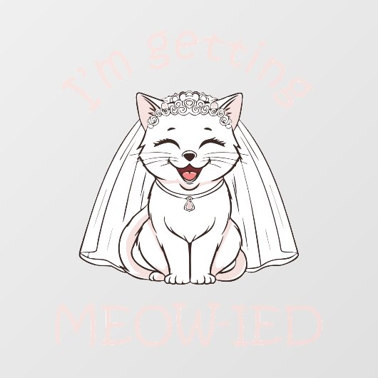 Ik word ge-meow-ied! raamsticker (Vel)