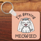 Ik word ge-meow-ied! sleutelhanger (Voorkant)