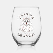 Ik word ge-meow-ied! wijnglas zonder voet (Voorkant)
