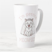 Ik word ge-meow-wed! latte mok (Rechterhoek)