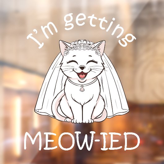 Ik word ge-Miauw-d! Raamsticker (Vel 2)