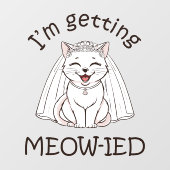 Ik word ge-Miauw-d! Raamsticker (Vel)