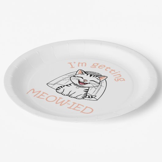 Ik word gek Miauw-d! Papieren Bordje (Gekanteld)