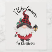 Ik word gek voor kerstfeestdagen. wijn etiket (Enkel label)